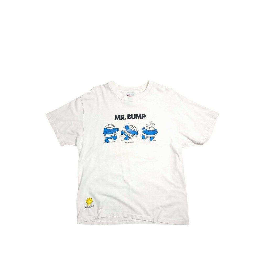 Mr Bump 1995 Tee Vintage 90s White Large USA Cute Hargreaves
